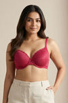 Zivame Lush Cherry Padded Wired 3/4th Coverage Lace Bra - Love Potion — thumbnail 1